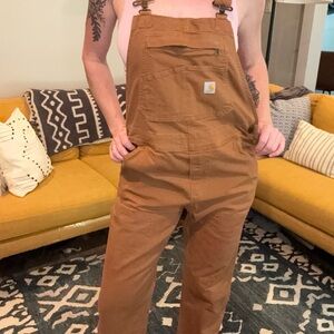 Carhartt Tan Workwear Overalls, M Tall